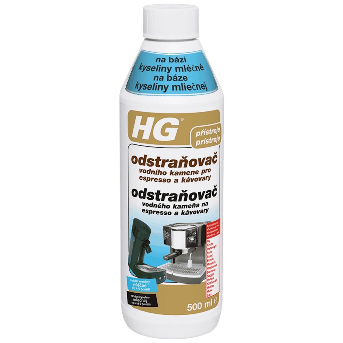 HG odstraňovač vodního kamene pro espresso a kávovary na bázi kyseliny mléčné HGOKEK HG