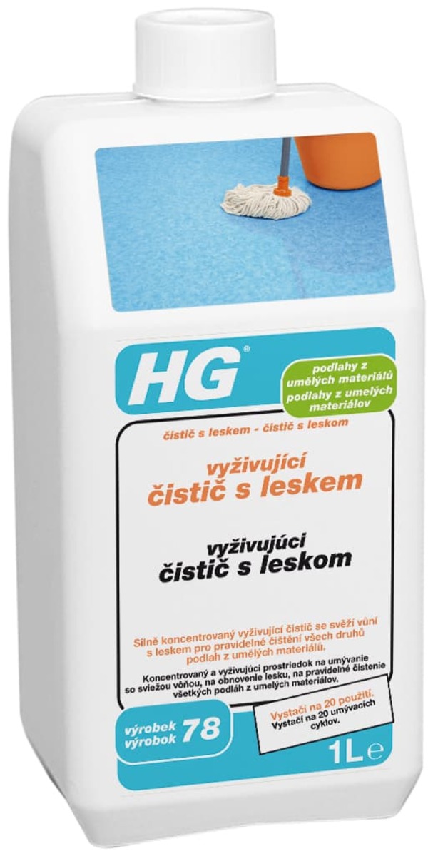 HG vyživující čistič s leskem pro podlahy z umělých materiálů HGCLVL HG