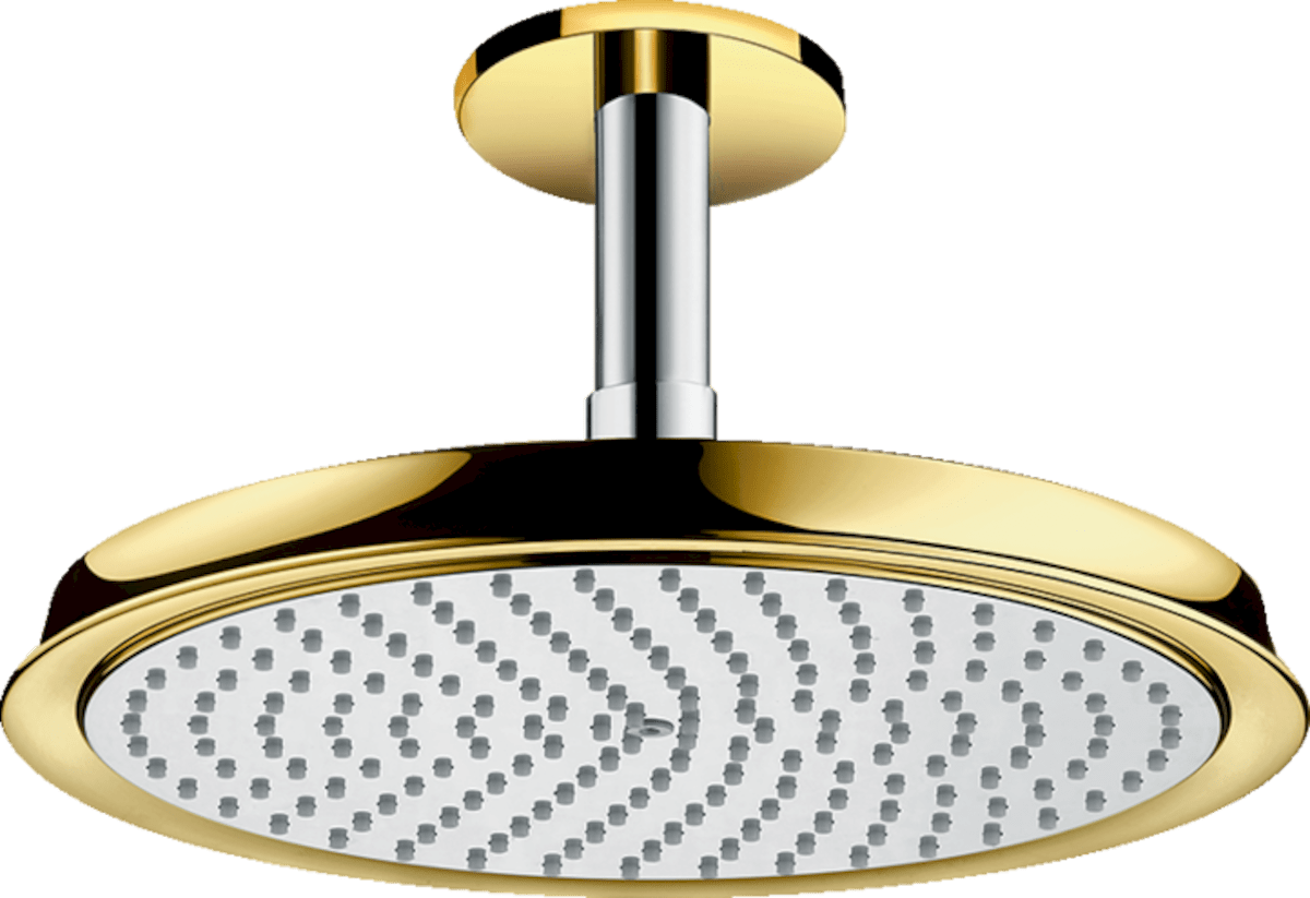 Hlavová sprcha Hansgrohe Raindance Classic strop včetně sprchového ramena chrom/vzhled zlata 27405090 Hansgrohe