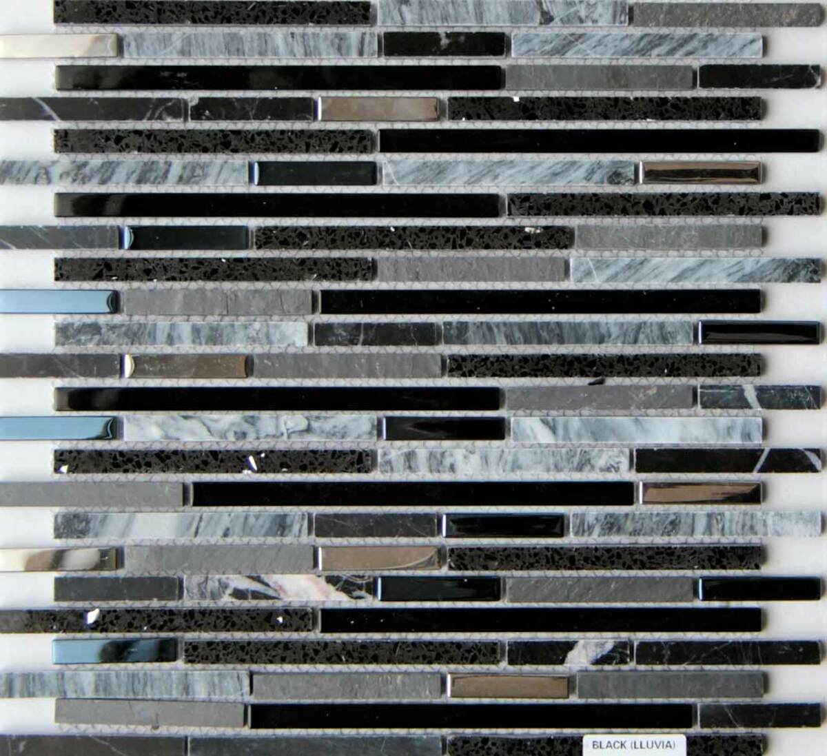 Kamenná mozaika Mosavit Lluvia negro 30x30 cm mat / lesk LLUVIANE Mosavit
