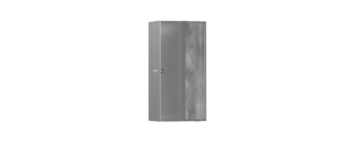 Polička Hansgrohe XtraStoris Rock s dvířky nerez 56082800 Hansgrohe