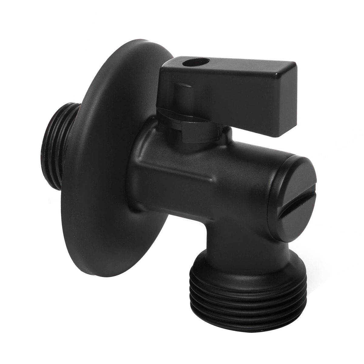 Pračkový rohový ventil s filtrem 1/2x3/4 + klapka - černý Optima ET708BL Optima