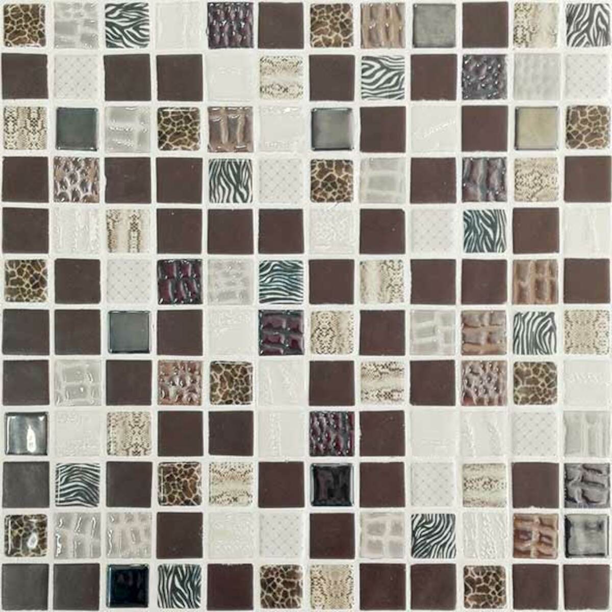 Skleněná mozaika Mosavit Safari marron 30x30 cm lesk SAFARIMR Mosavit