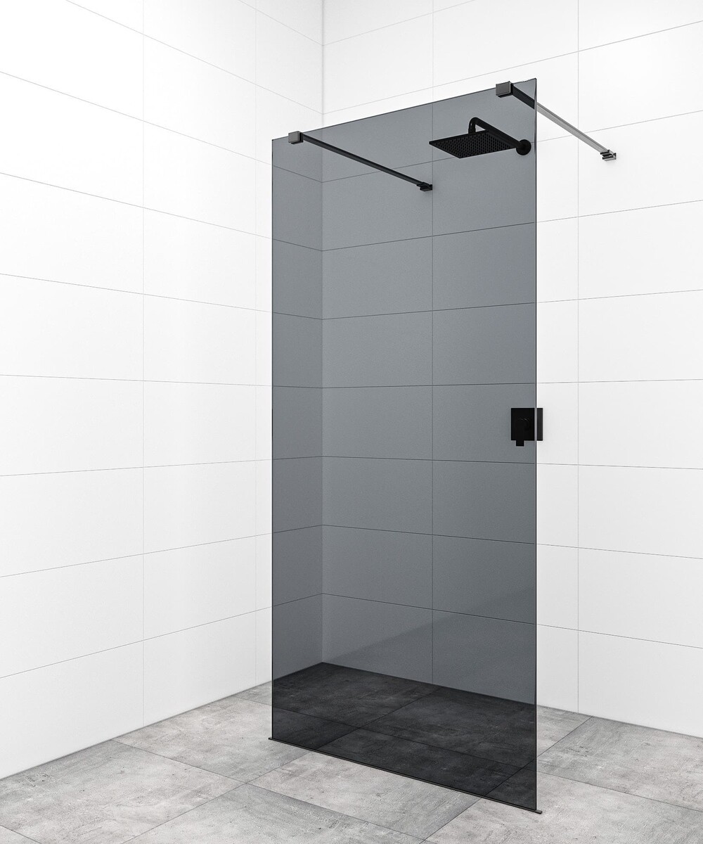 Sprchová zástěna Walk-in 110 cm SAT v barvě profilu černá SATBWI110KSZAVC SAT