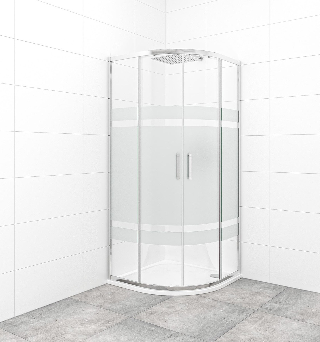 Sprchový kout čtvrtkruh 80x80 cm SAT TEX SATBKTEXS80CRS SAT