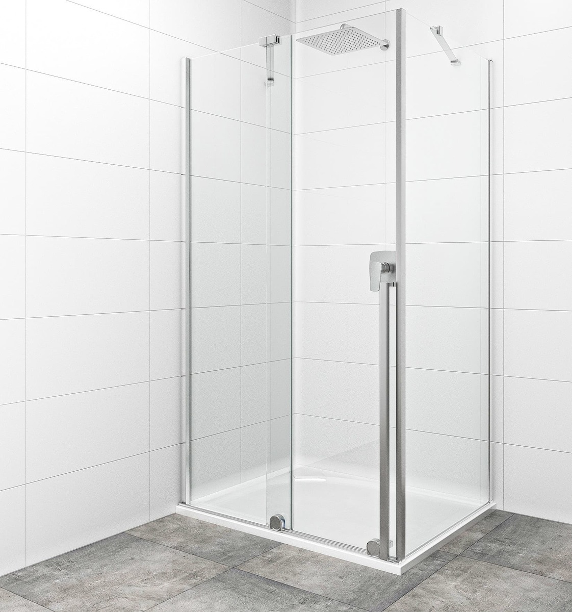 Sprchový kout obdélník 120x90 cm SAT Walk-In Xmotion SATBWIXM120STE90 SAT