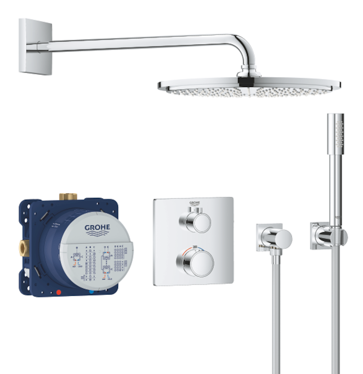 Sprchový systém Grohe Grohtherm včetně podomítkového tělesa chrom 34730000 Grohe