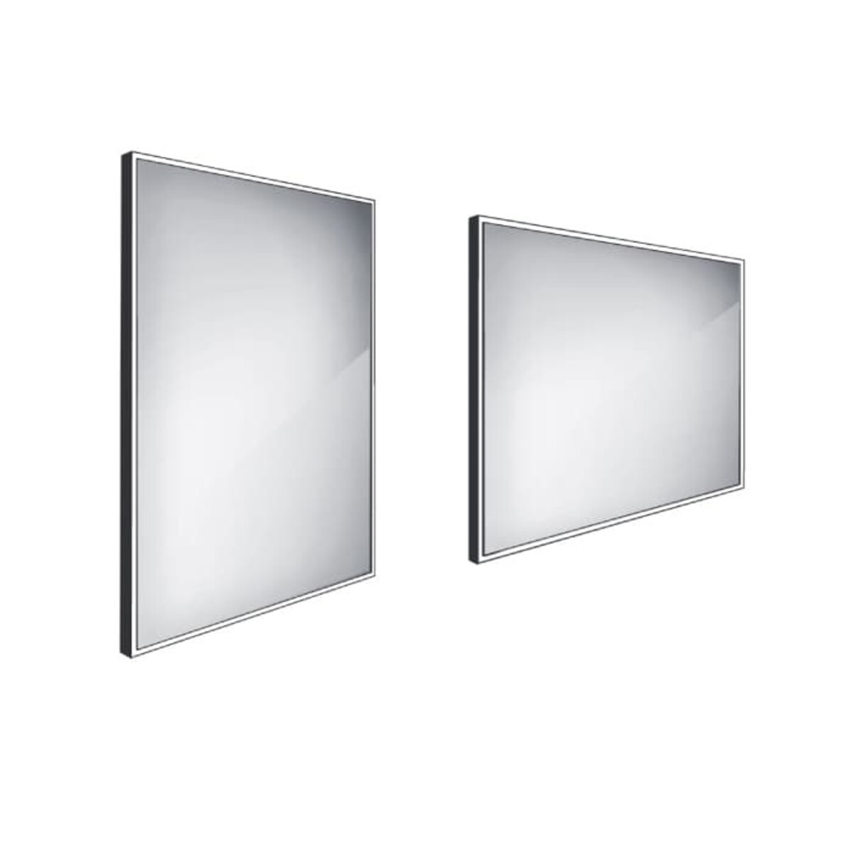 Zrcadlo bez vypínače Nimco 60x80 cm černá ZPC 13002-90 Nimco