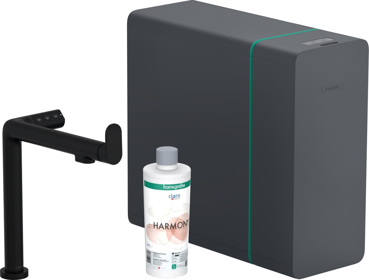 Dřezová baterie Hansgrohe Aqittura bez výpusti matná černá 76837670 Hansgrohe