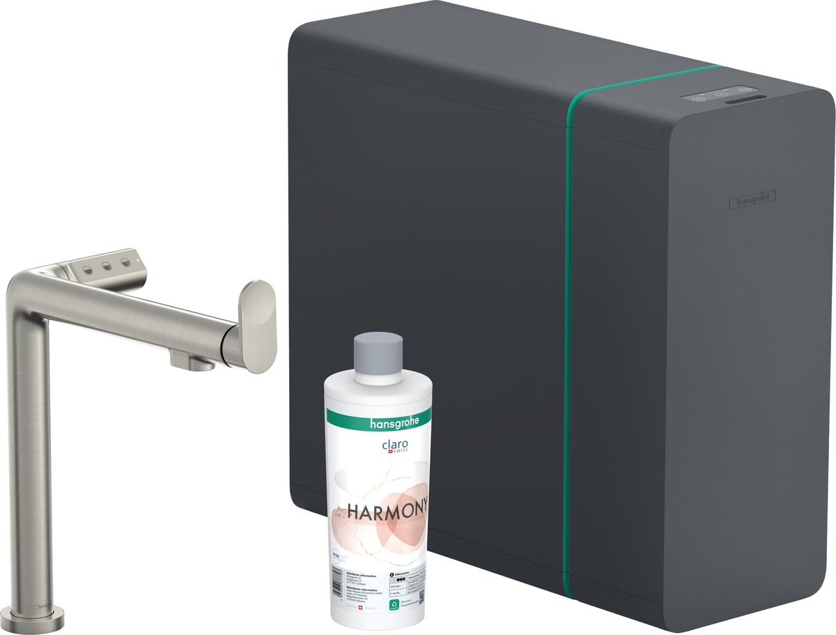 Dřezová baterie Hansgrohe Aqittura bez výpusti nerez 76837800 Hansgrohe