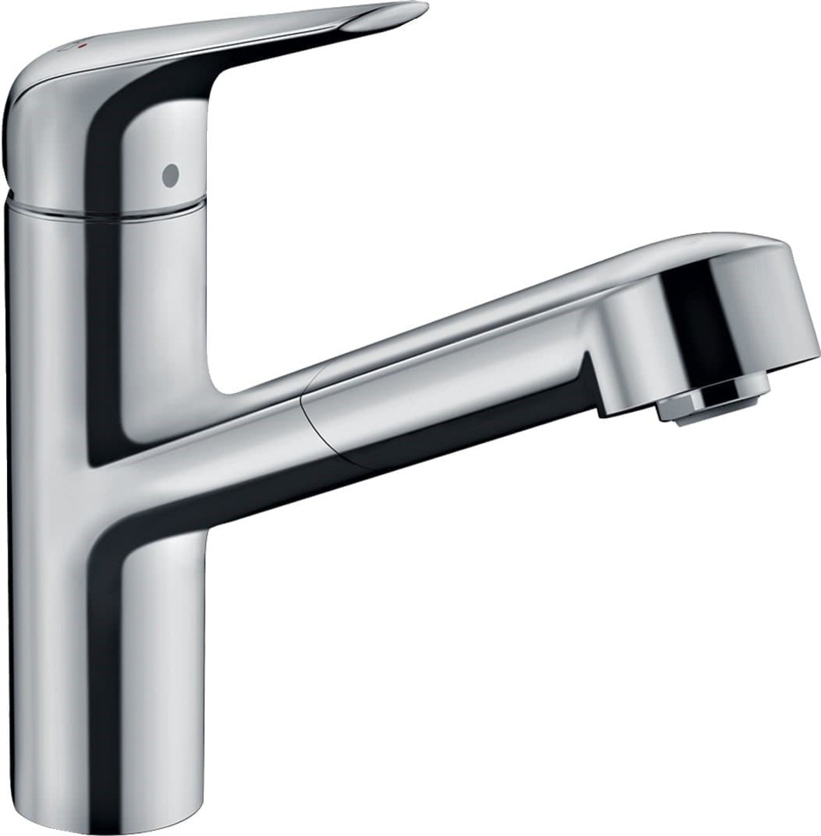 Dřezová baterie Hansgrohe Focus s vytahovací sprškou chrom 71865000 Hansgrohe