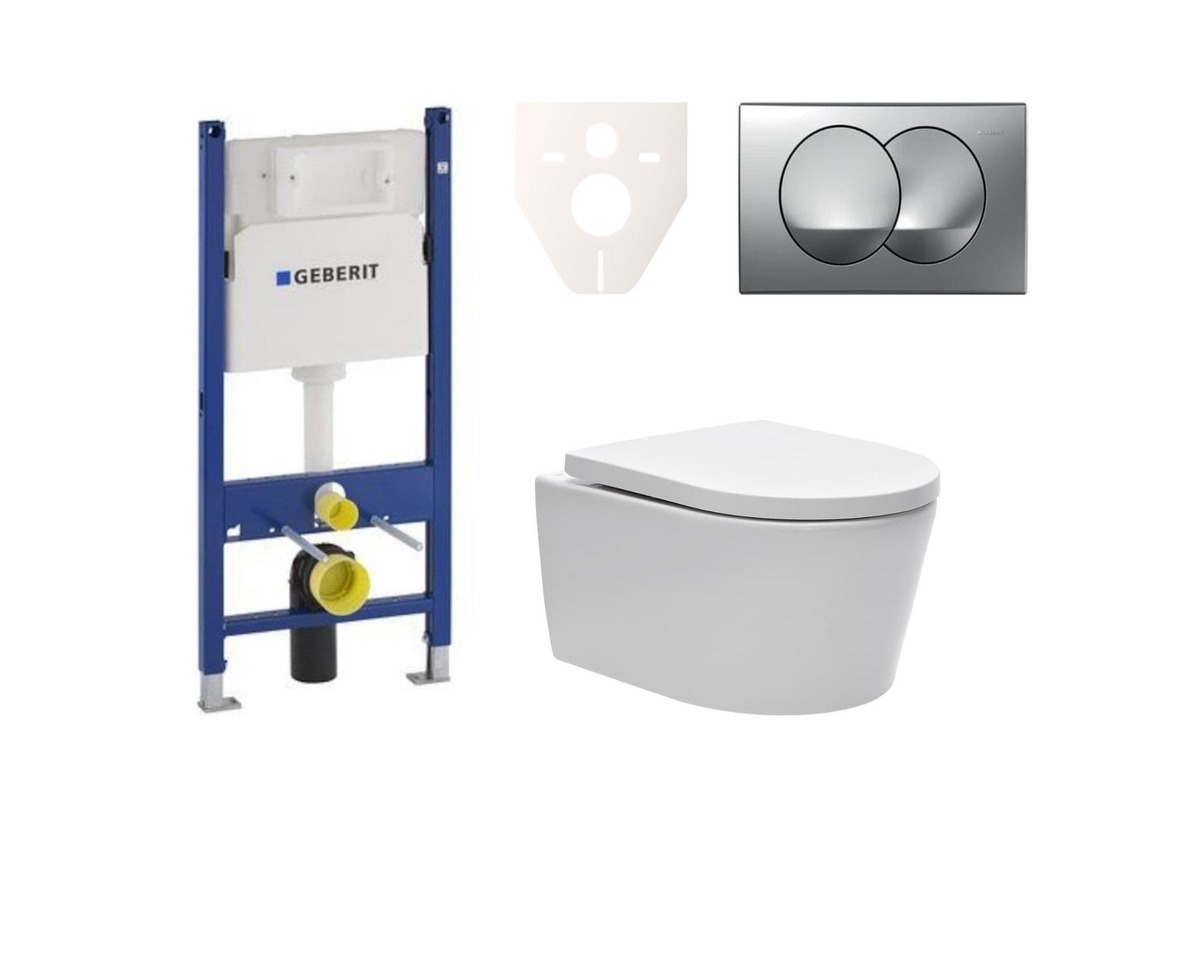 Cenově zvýhodněný závěsný WC set Geberit do lehkých stěn / předstěnová montáž+ WC SAT Brevis SIKOGES7W72 SAT