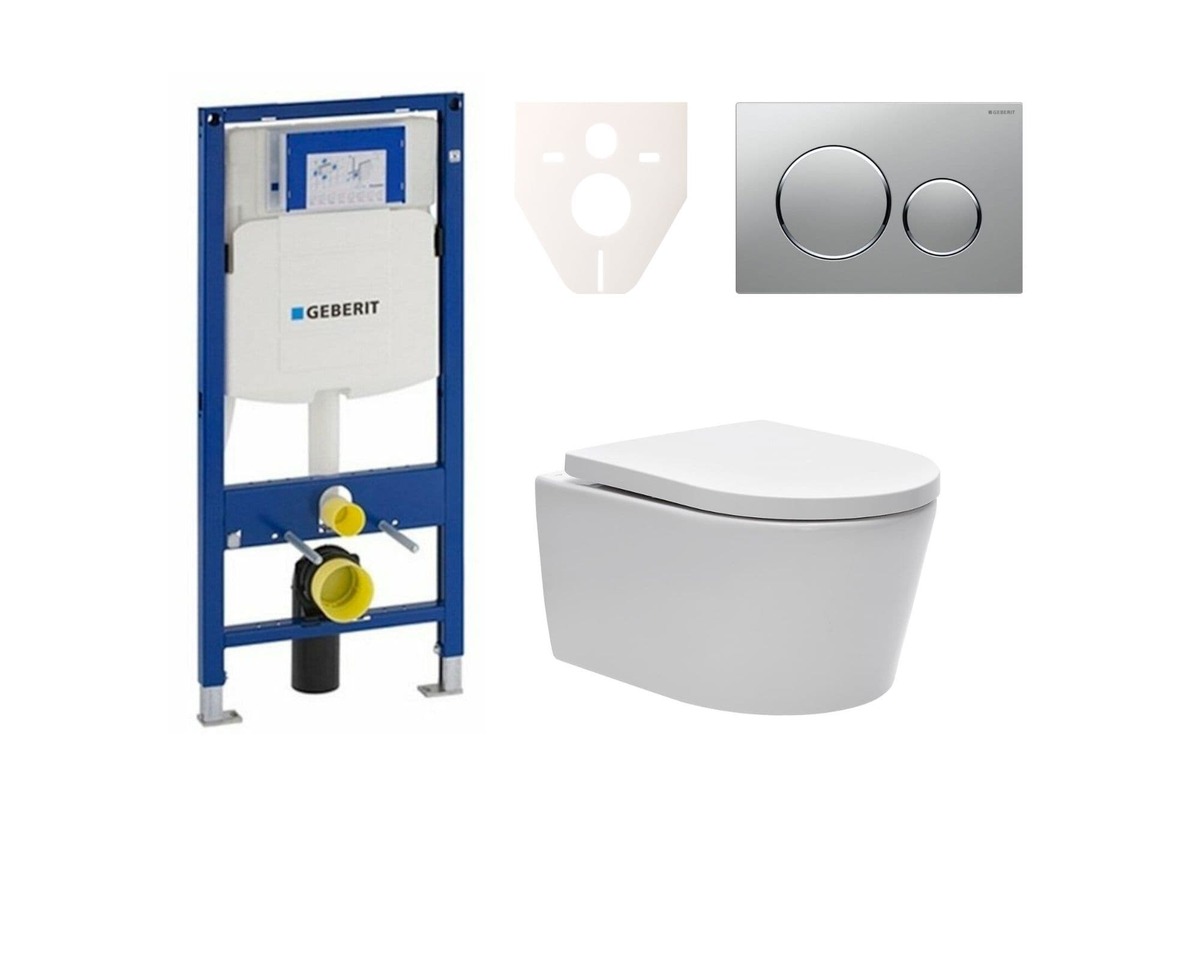 Cenově zvýhodněný závěsný WC set Geberit do lehkých stěn / předstěnová montáž+ WC SAT Brevis SIKOGES3W42 SAT