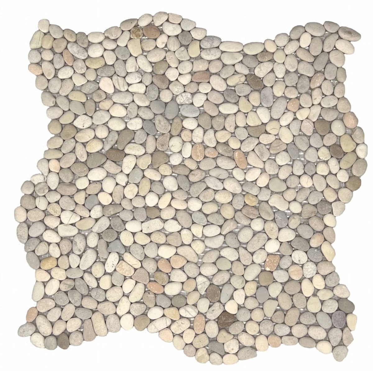 Kamenná mozaika Mosavit Mini pebbles blanco 30x30 cm mat PEBBLEBL Mosavit