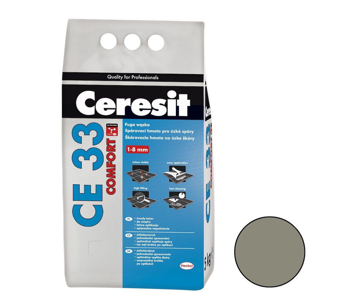 Spárovací hmota Ceresit CE 33 antracite 5 kg CG2A CE33513 Ceresit