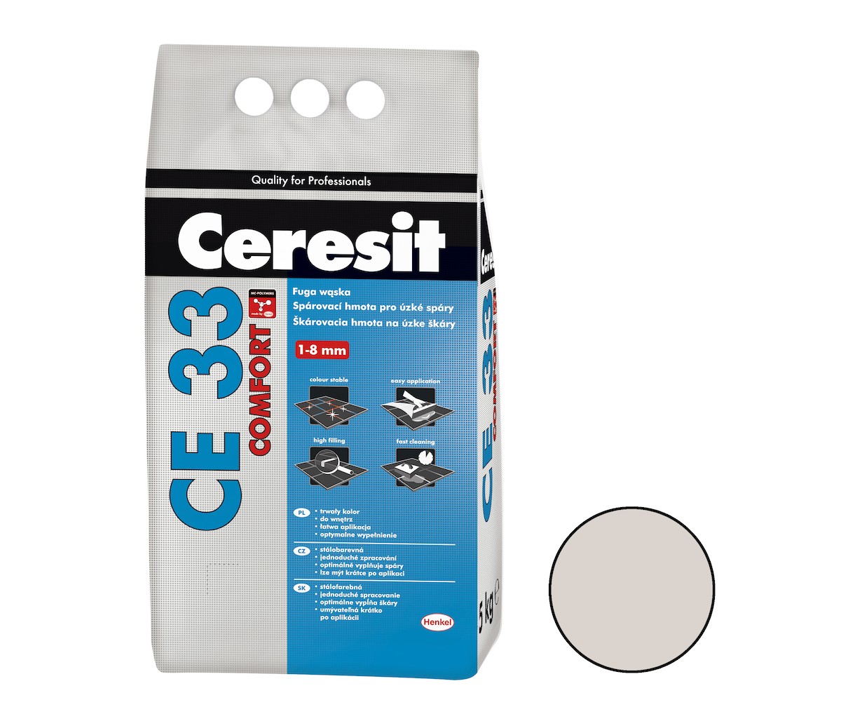 Spárovací hmota Ceresit CE 33 silver 5 kg CG2A CE33504 Ceresit