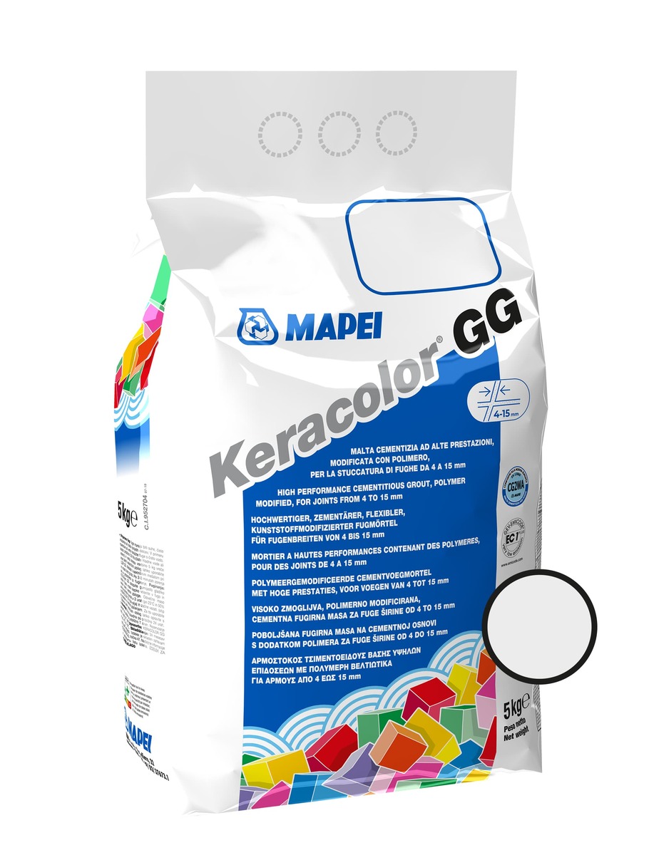 Spárovací hmota Mapei Keracolor GG stříbrošedá 5 kg CG2WA KERACOLG5111 Mapei
