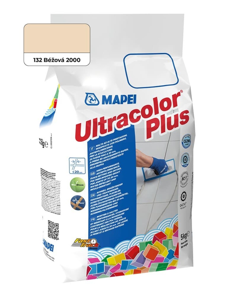 Spárovací hmota Mapei Ultracolor Plus béžová 5 kg CG2WA MAPU132 Mapei