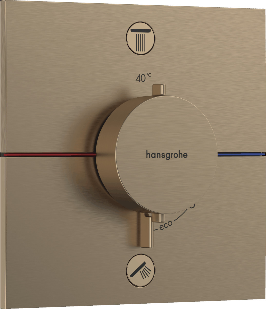 Vanová baterie Hansgrohe ShowerSelect Comfort E bez podomítkového tělesa kartáčovaný bronz 15572140 Hansgrohe