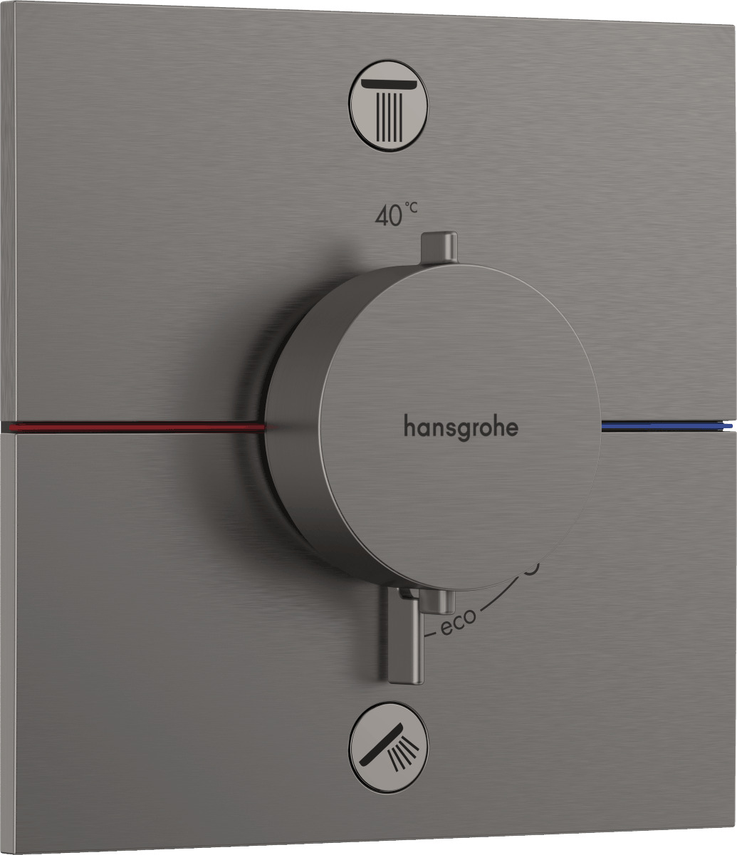 Vanová baterie Hansgrohe ShowerSelect Comfort E bez podomítkového tělesa kartáčovaný černý chrom 15572340 Hansgrohe