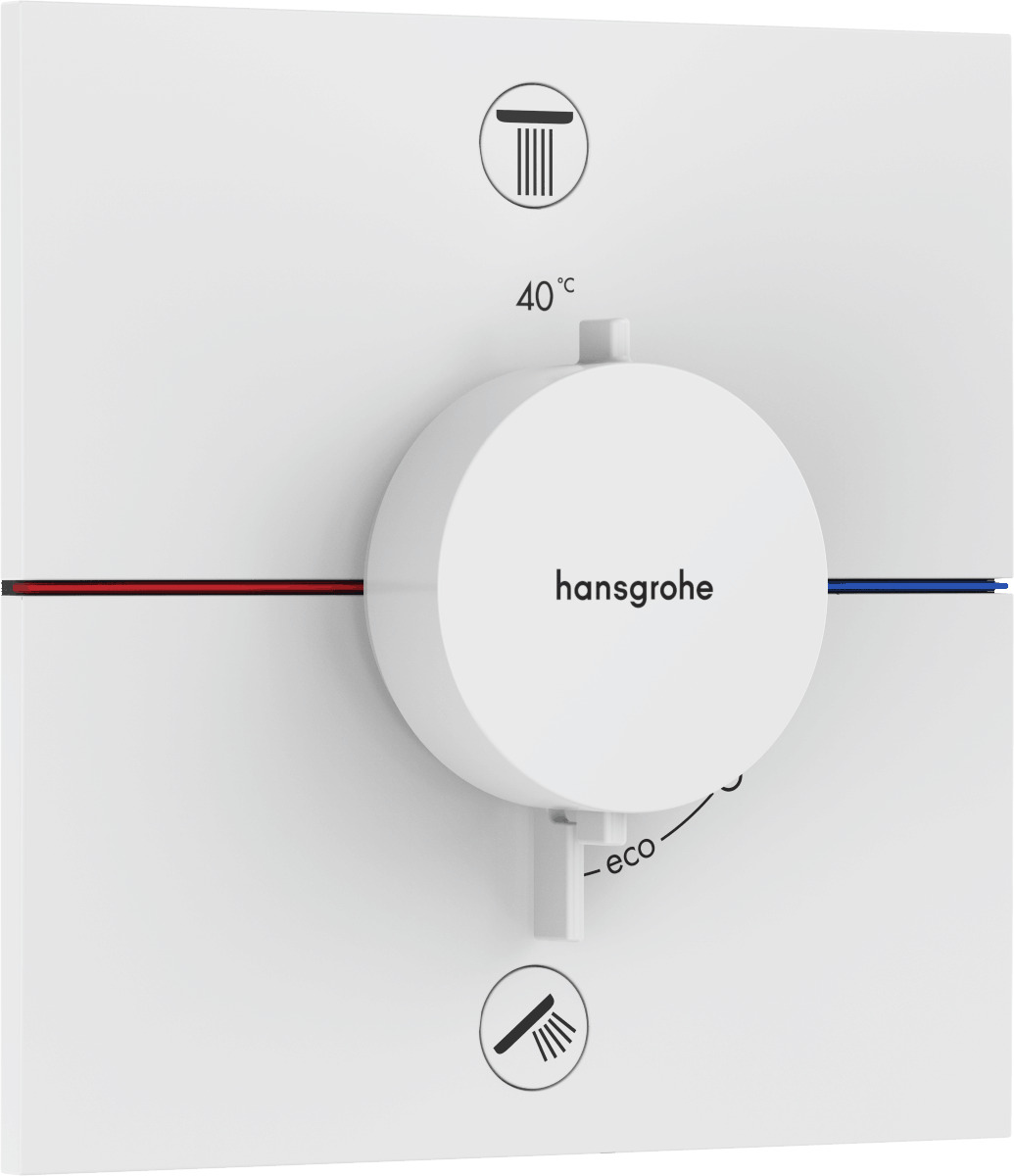 Vanová baterie Hansgrohe ShowerSelect Comfort E bez podomítkového tělesa matná bílá 15572700 Hansgrohe