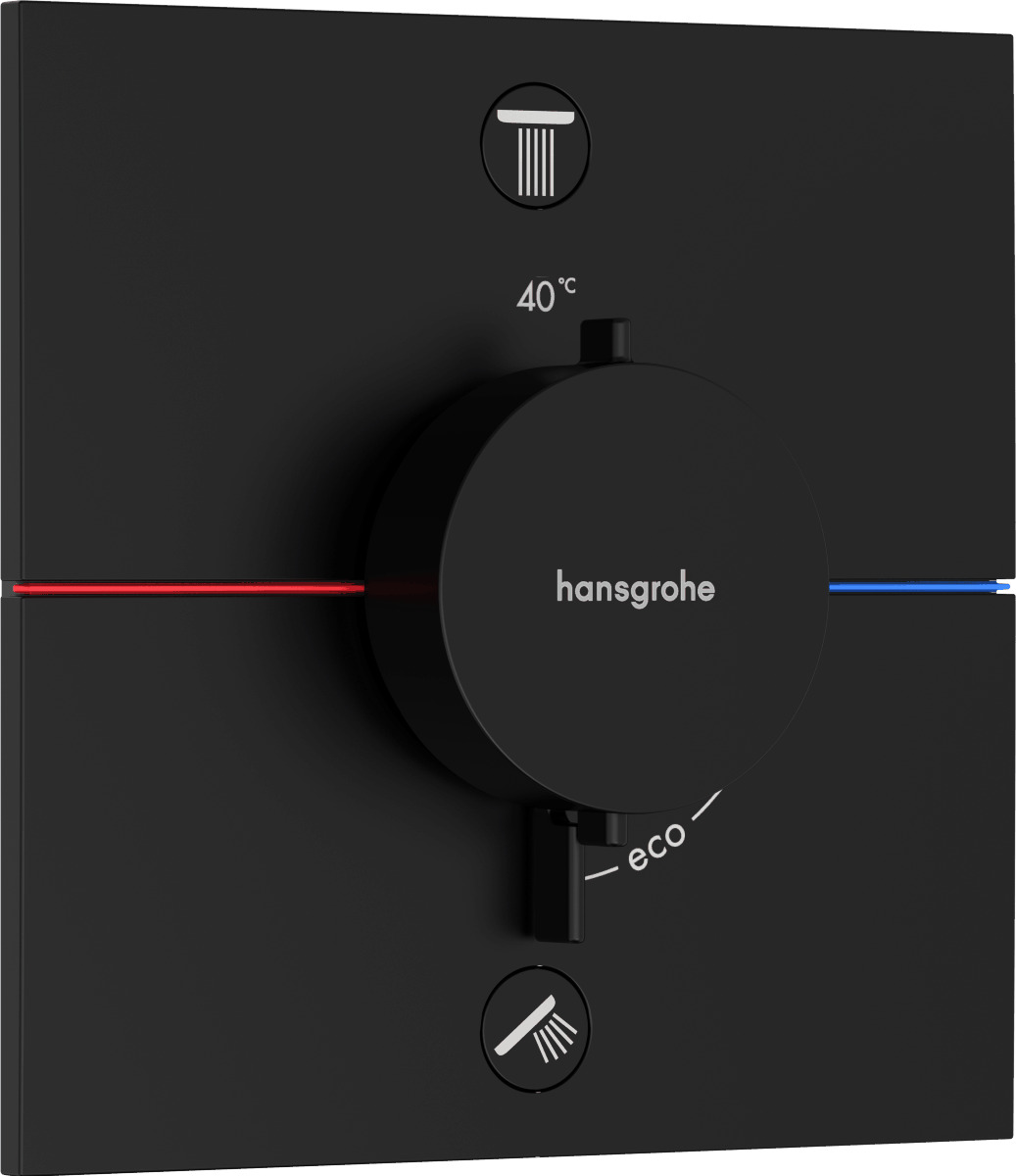 Vanová baterie Hansgrohe ShowerSelect Comfort E bez podomítkového tělesa matná černá 15572670 Hansgrohe
