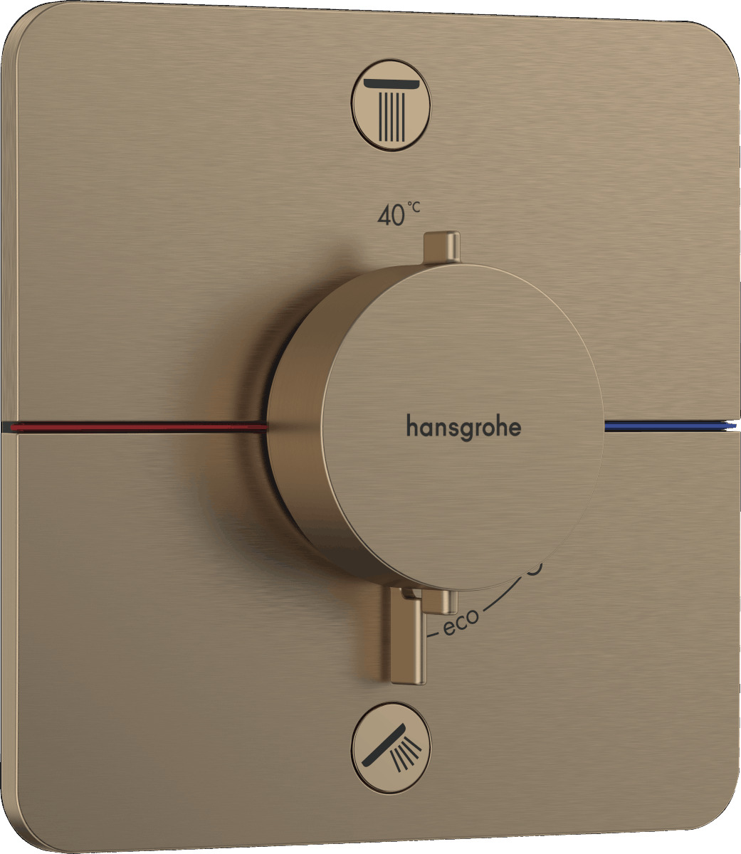 Vanová baterie Hansgrohe ShowerSelect Comfort Q bez podomítkového tělesa kartáčovaný bronz 15583140 Hansgrohe