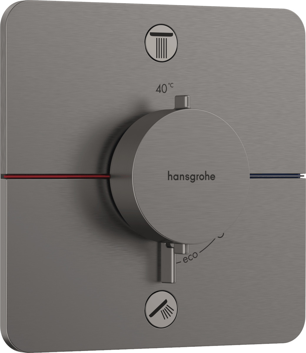 Vanová baterie Hansgrohe ShowerSelect Comfort Q bez podomítkového tělesa kartáčovaný černý chrom 15583340 Hansgrohe