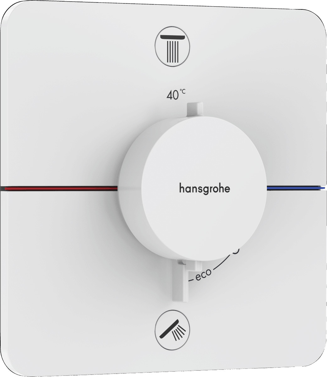 Vanová baterie Hansgrohe ShowerSelect Comfort Q bez podomítkového tělesa matná bílá 15583700 Hansgrohe