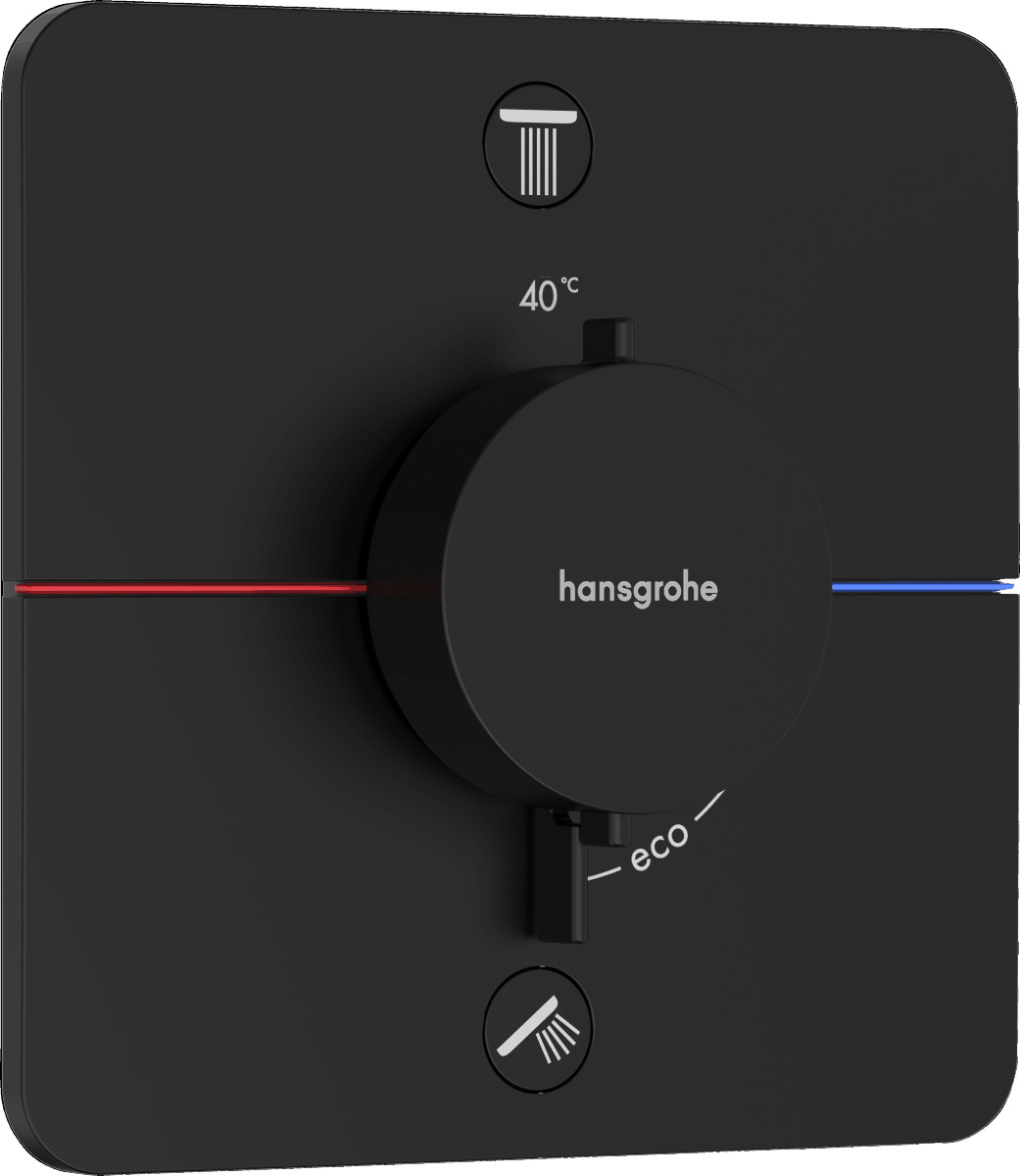 Vanová baterie Hansgrohe ShowerSelect Comfort Q bez podomítkového tělesa matná černá 15583670 Hansgrohe