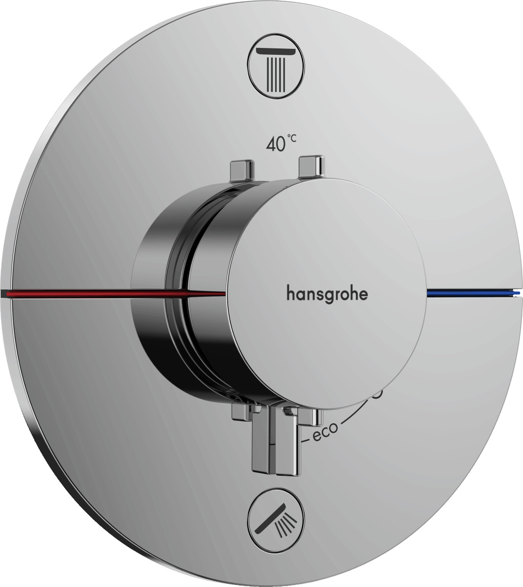 Vanová baterie Hansgrohe ShowerSelect Comfort S bez podomítkového tělesa chrom 15554000 Hansgrohe