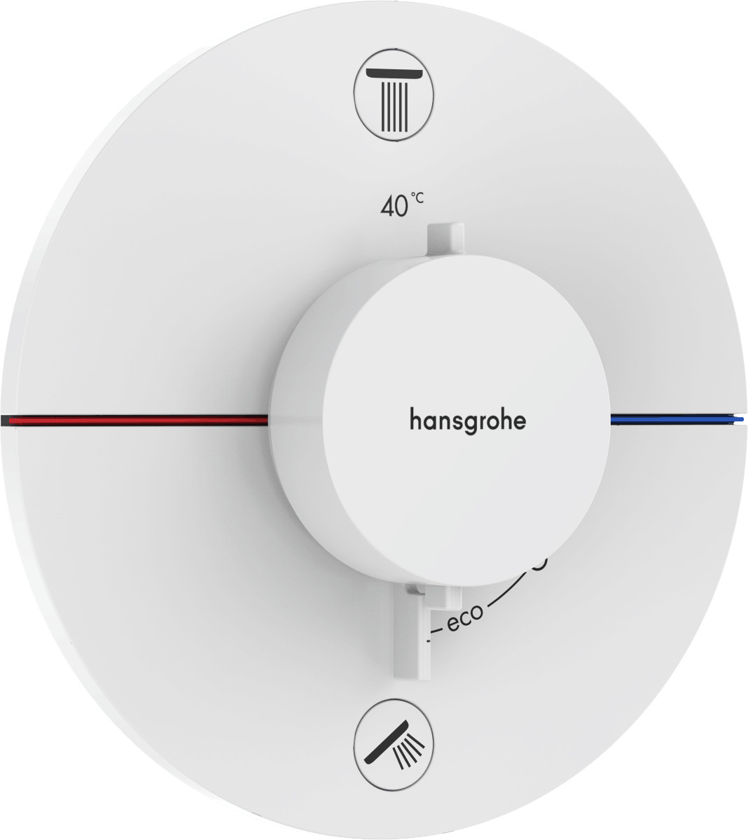 Vanová baterie Hansgrohe ShowerSelect Comfort S bez podomítkového tělesa matná bílá 15554700 Hansgrohe