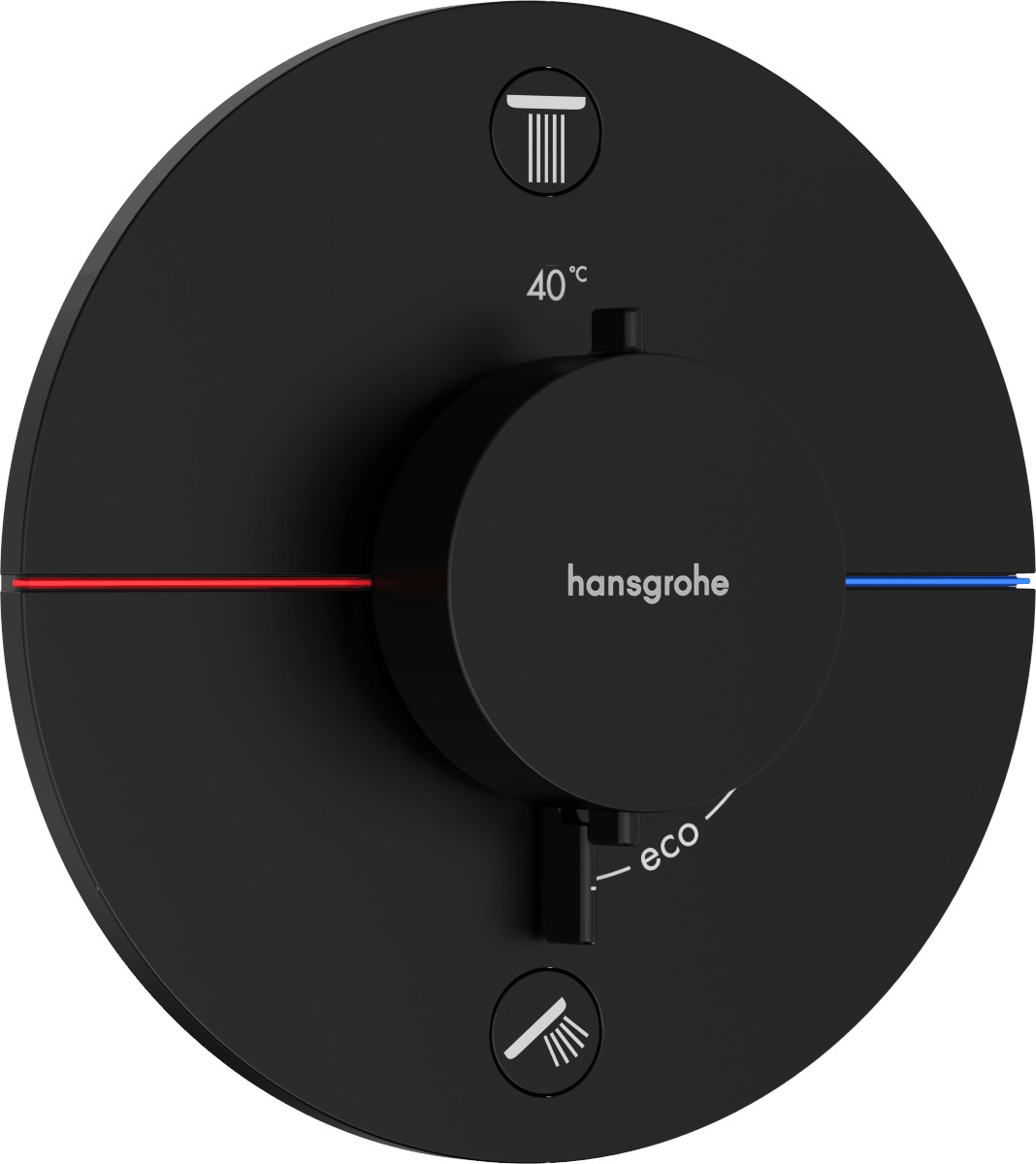 Vanová baterie Hansgrohe ShowerSelect Comfort S bez podomítkového tělesa matná černá 15554670 Hansgrohe
