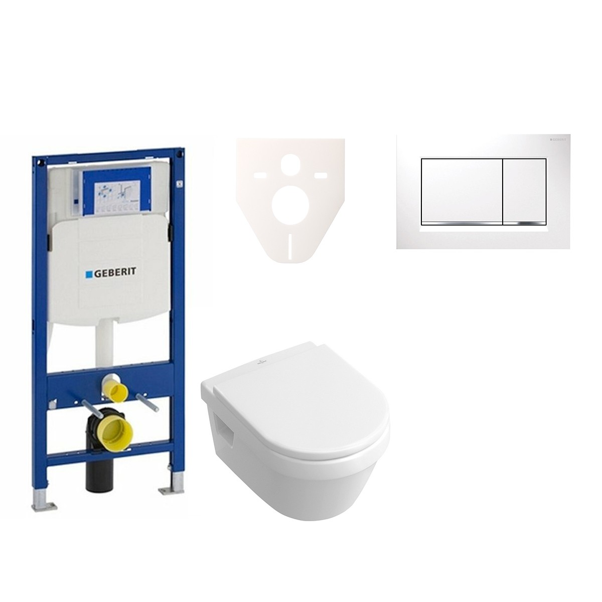 Cenově zvýhodněný závěsný WC set Geberit do lehkých stěn / předstěnová montáž+ WC Villeroy & Boch Omnia Architectura 111.300.00.5NB5 Villeroy & Boch