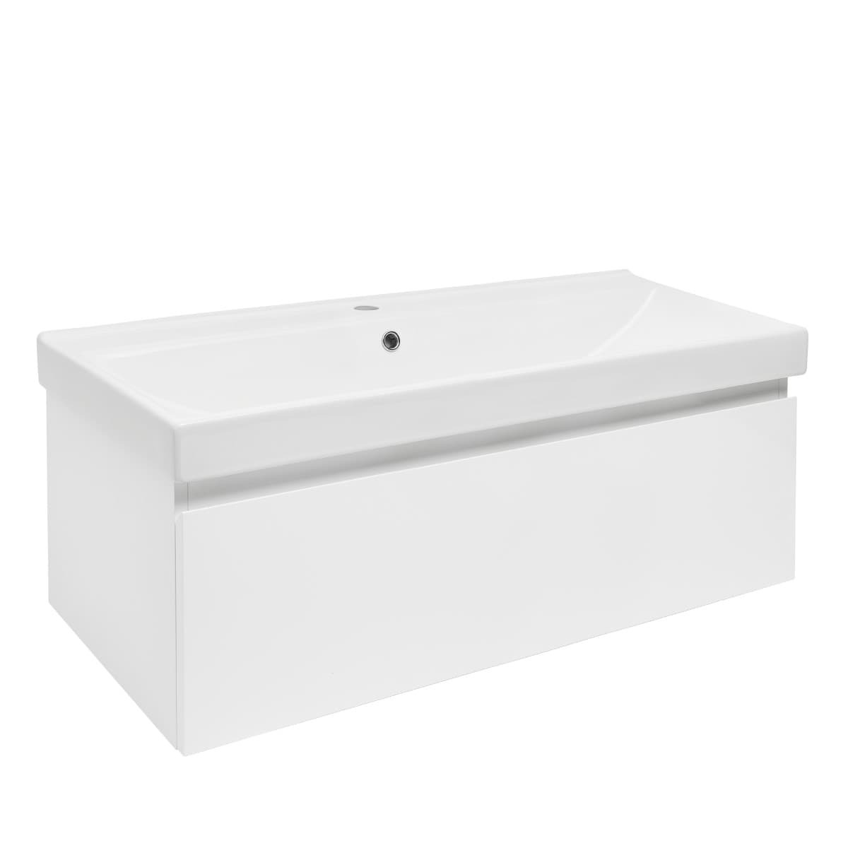 Koupelnová skříňka s umyvadlem SAT B-Way 99x30x45 cm bílá lesk BWAY100WU1 SAT