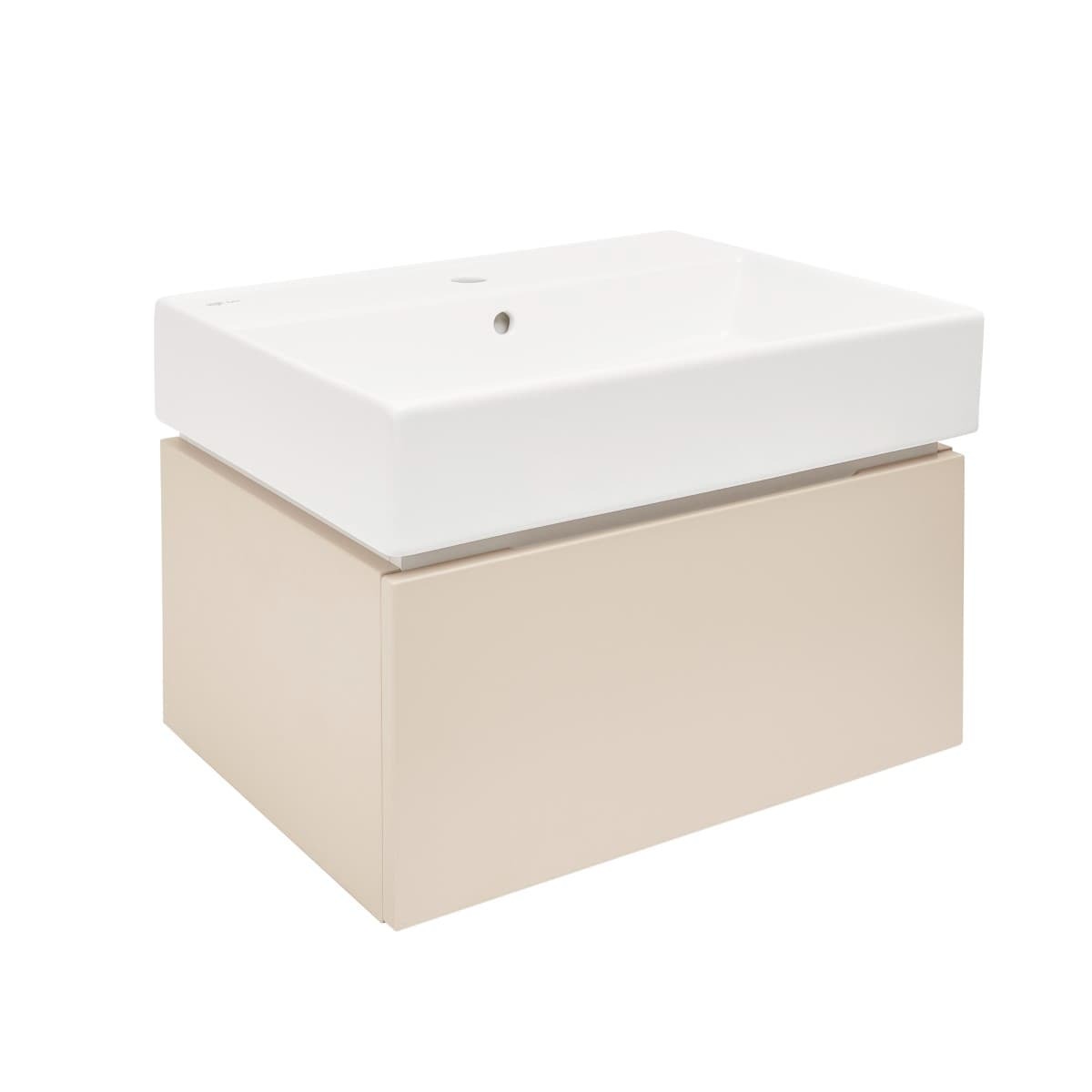 Koupelnová skříňka s umyvadlem SAT Feel 60x30x46 cm pískově béžová mat SATFEEL60BEU2 SAT