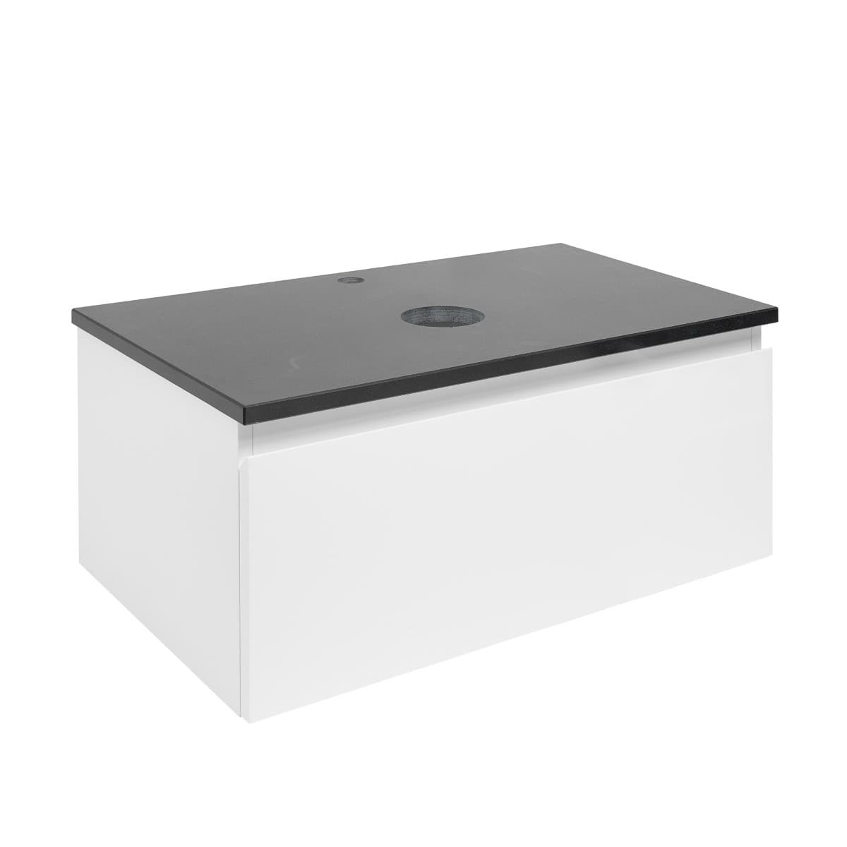 Koupelnová skříňka s žulovou deskou SAT B-Way 79x30x45 cm bílá lesk BWAY80WZ SAT