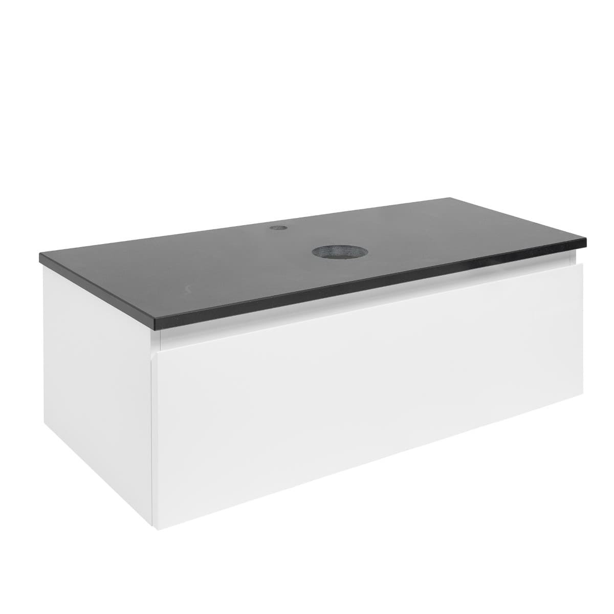 Koupelnová skříňka s žulovou krycí deskou SAT B-Way 99x30x45 cm bílá lesk BWAY100WZ SAT