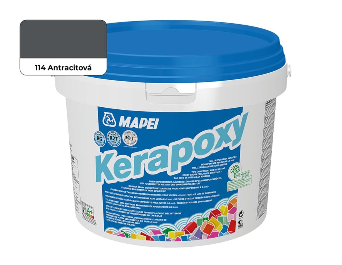 Spárovací hmota Mapei Kerapoxy antracite 10 kg R2T MAPX10114 Mapei