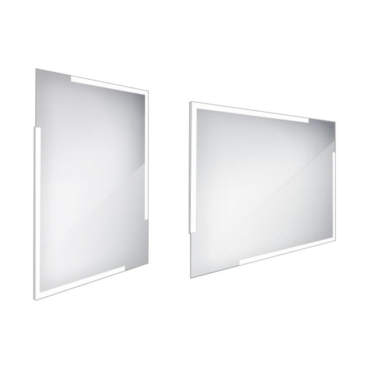 Zrcadlo bez vypínače Nimco 80x60 cm hliník ZP 14002 Nimco