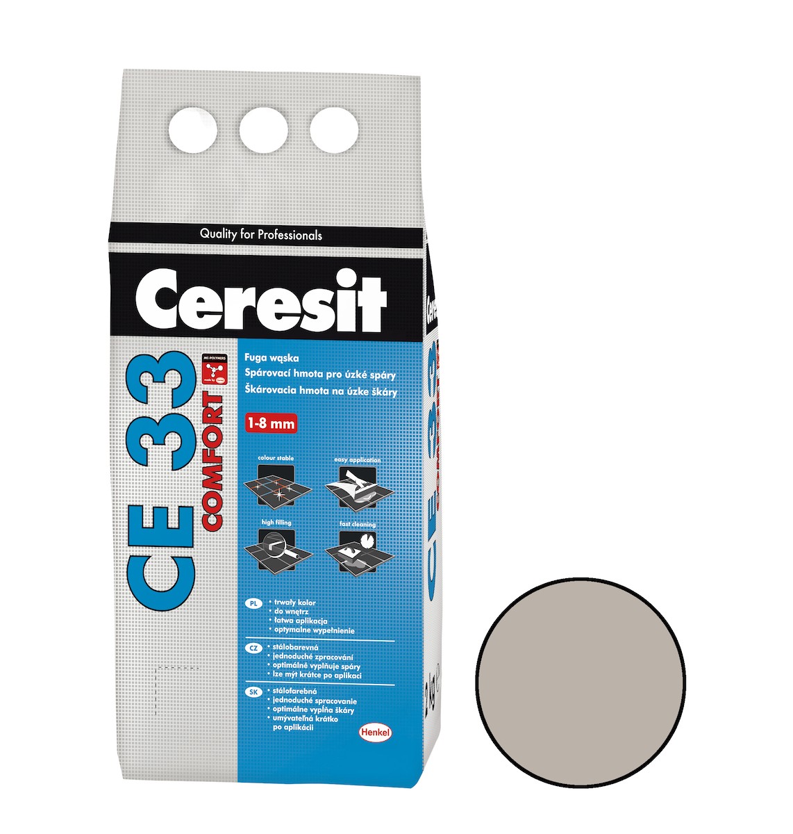 Spárovací hmota Ceresit CE 33 šedá 2 kg CG2A CE33207 Ceresit