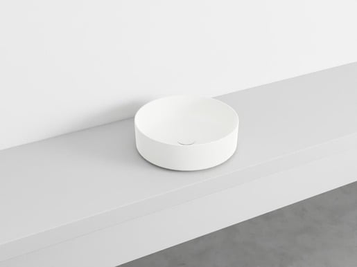 Kulaté umyvadlo na desku CIELO Shui comfort 40 cm bílá matná SHCOLAT40TL Cielo