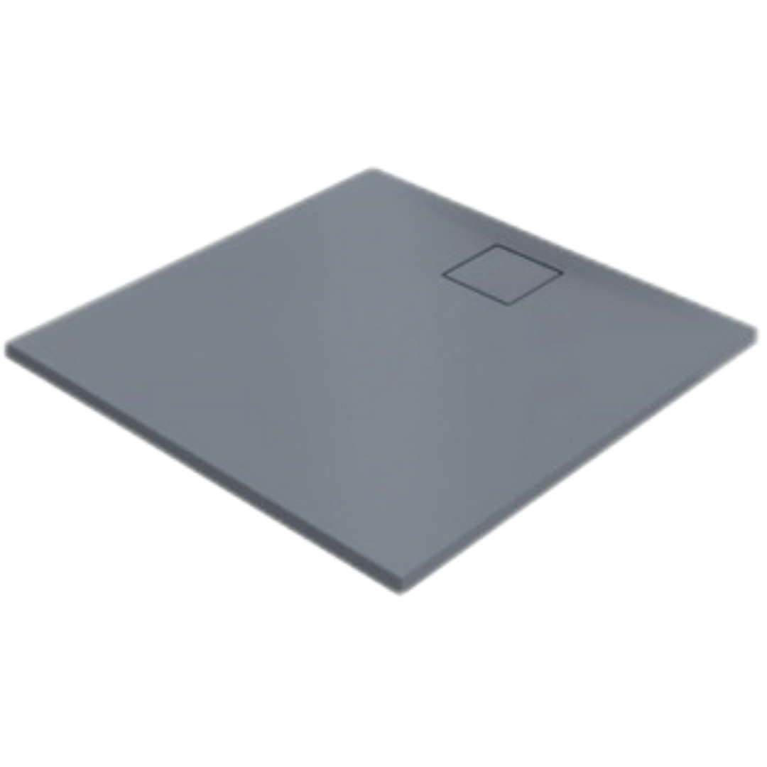 Hüppe EasyFlat sprchová vanička čtvercová 90x90 cm litý mramor šedá matná EF0101.026 Hüppe