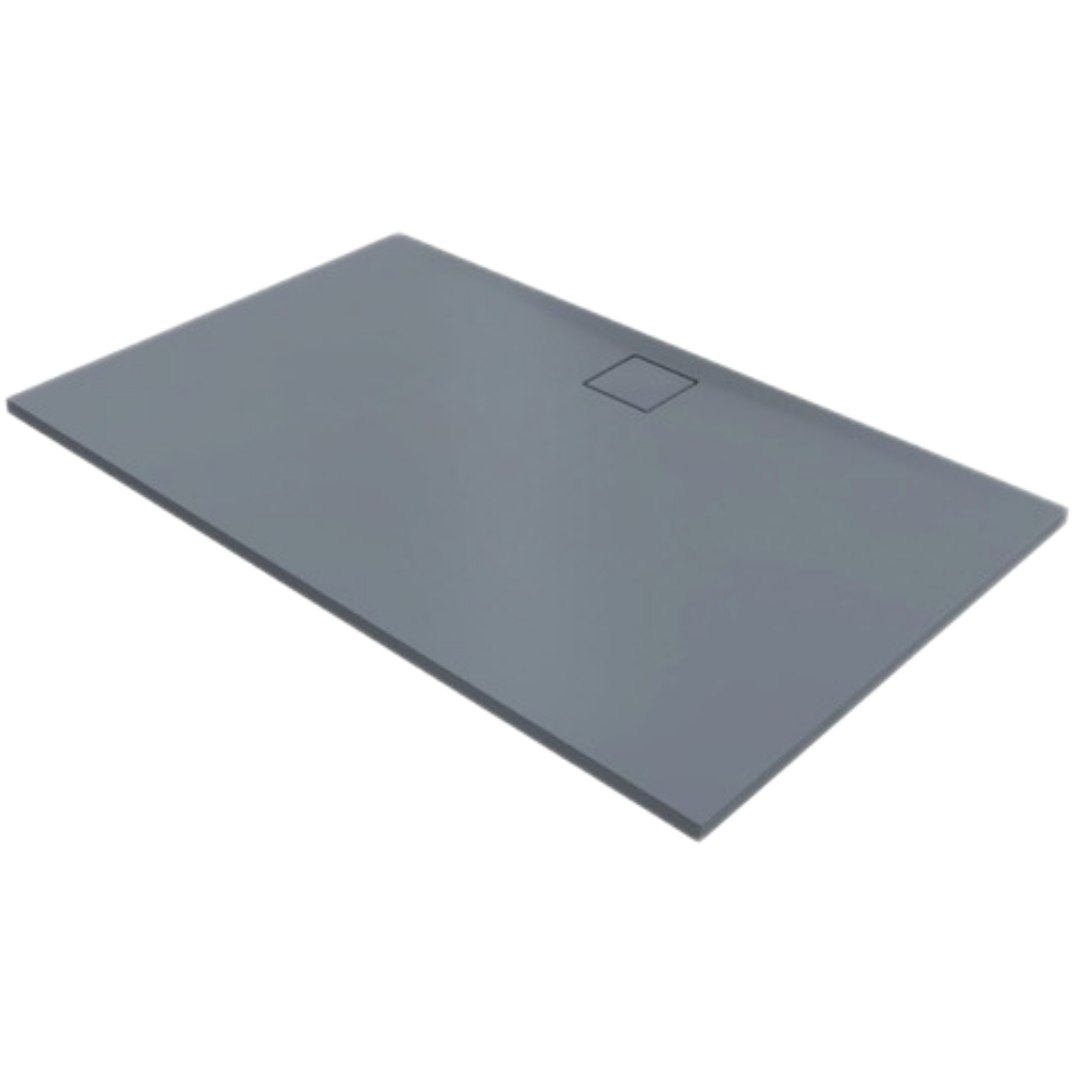 Hüppe EasyFlat sprchová vanička obdélníková 140x100 cm litý mramor šedá matná EF0117.026 Hüppe