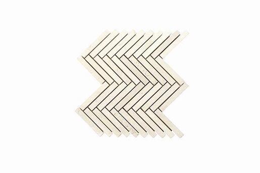 Mozaika Mosavit Arrows blanco 24x29 cm mat ARROWSBL Mosavit