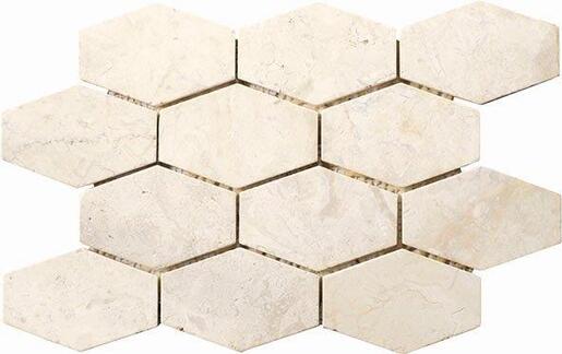 Mozaika Mosavit Hexagonal beige 25x37 cm mat KANAWA Mosavit