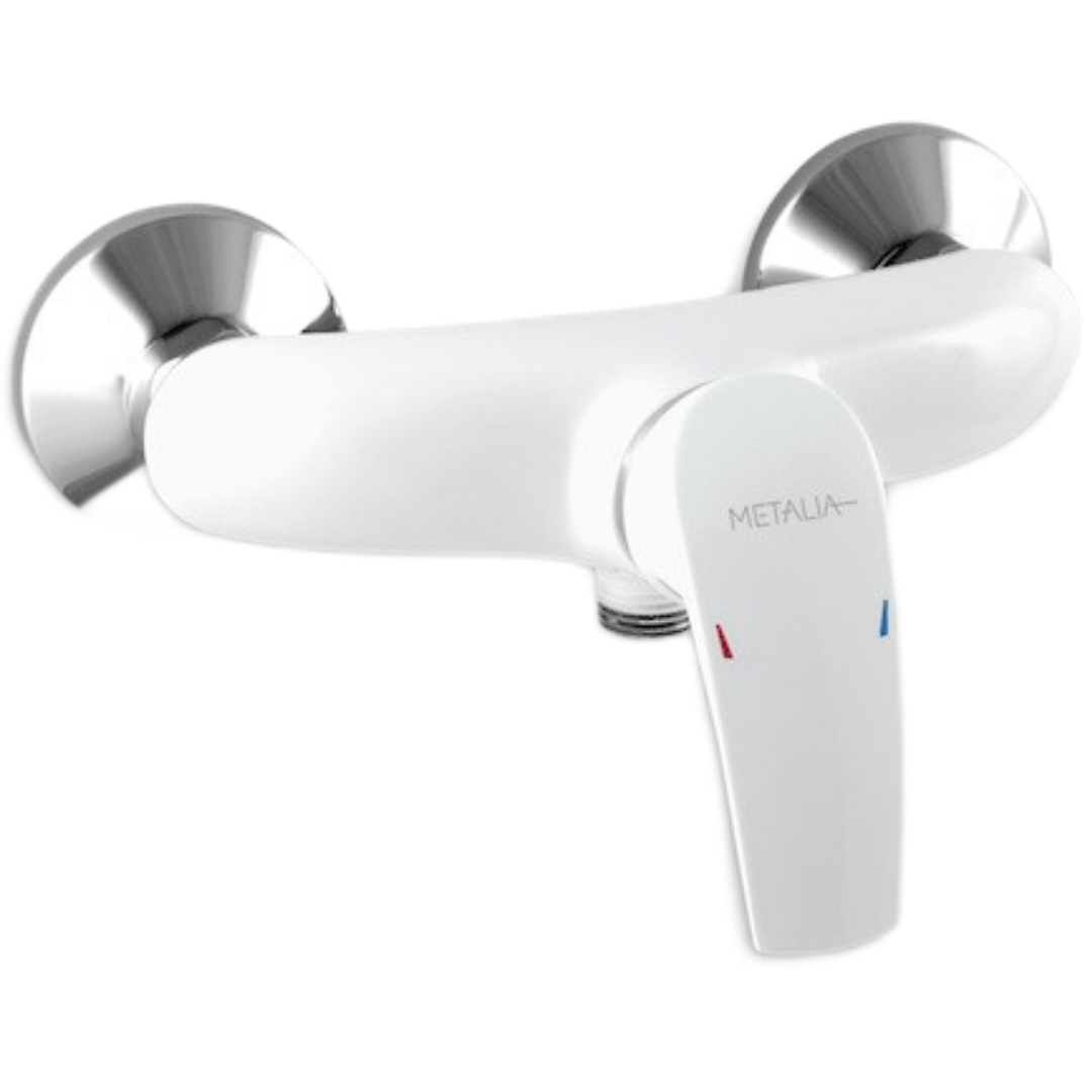 Sprchová baterie Novaservis Metalia 57 bez sprchového setu 150 mm bílá/chrom 57060/1.1 Novaservis