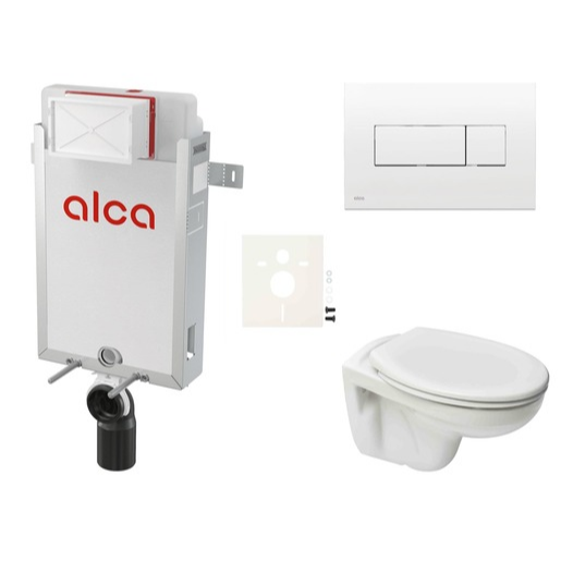 Cenově zvýhodněný závěsný WC set Alca k zazdění + WC S-Line S-line Pro SIKOAP4 S-Line