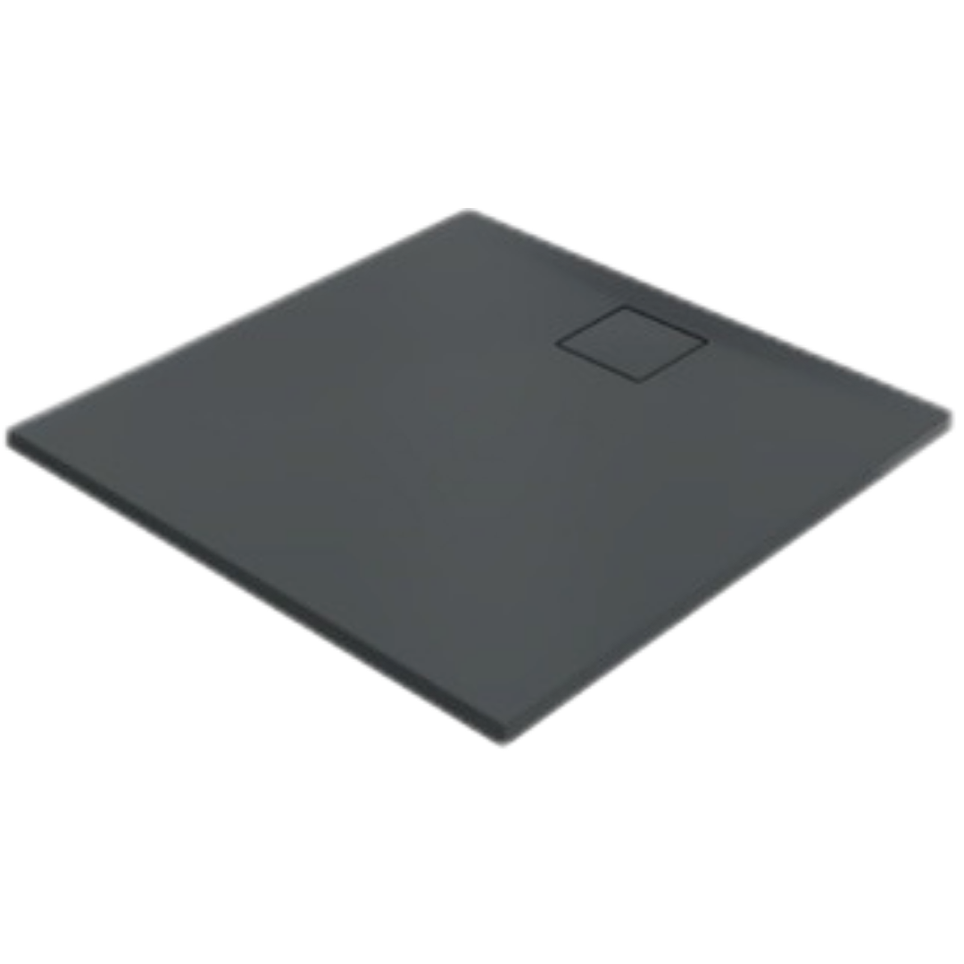 Hüppe EasyFlat sprchová vanička čtvercová 100x100 cm litý mramor antracitová matná EF0102.128 Hüppe