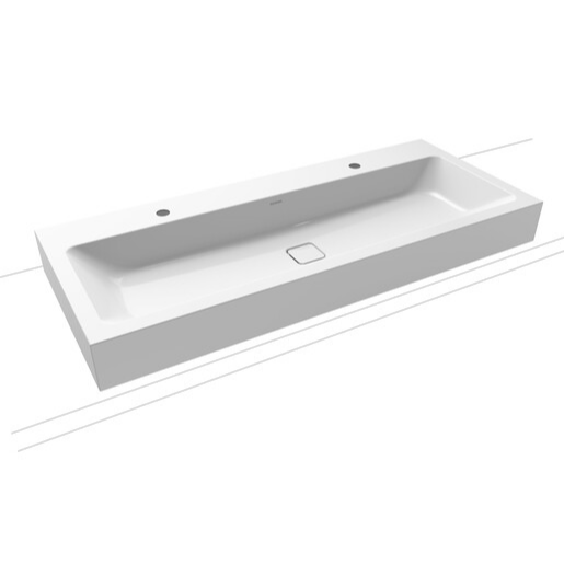 Kaldewei Cono umyvadlo 3091 120x50 cm alpská bílá se dvěma otvory pro baterii 902 706 043 001 Kaldewei